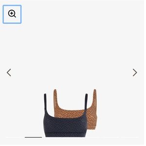 NWT Fendi x SKIMS Scoop Bralette Pack XS Black/California
